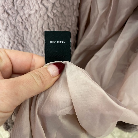 Louise Paris Lilac fuzzy Sherpa open drape front jacket XL - Picture 3 of 6